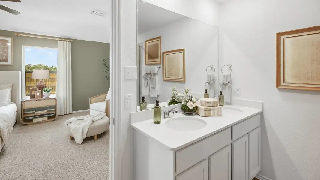 Furnished interior in a model home at Wildwood Estates in Nolanville (Image 22).