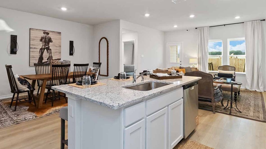 Furnished interior in a model home at The Birch at Spencer Ranch in Boerne (Image 13).