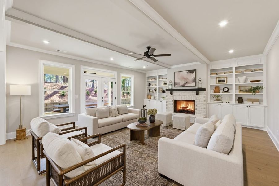 Furnished interior in a model home at Ford Landing in Acworth (Image 6).