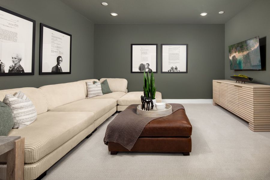 Furnished interior in a model home at 6 Creeks in Kyle (Image 35).