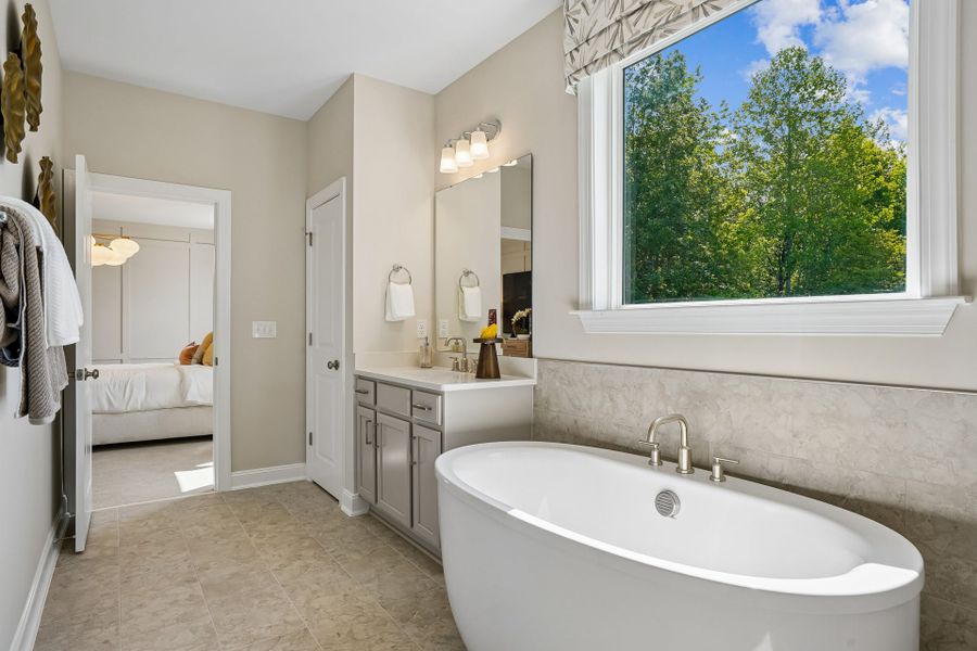 Furnished interior in a model home at Blue Run in Raleigh (Image 29).