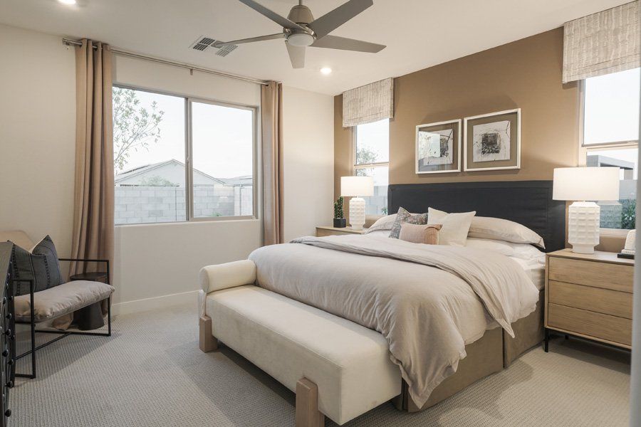 Furnished interior in a model home at Windrose V in Waddell (Image 33).