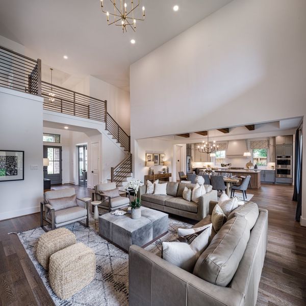 Furnished interior in a model home at The Highlands in Porter (Image 26).