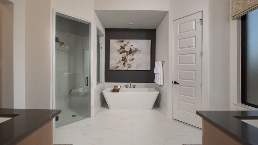 Furnished interior in a model home at The Colony in Bastrop (Image 9).