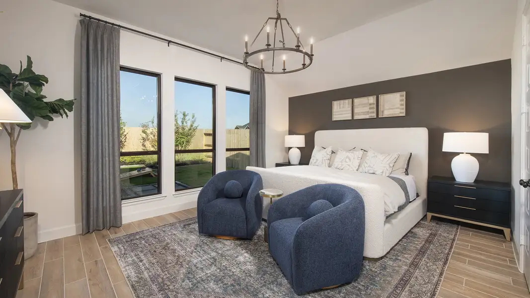 Furnished interior in a model home at Everly 50' in Hockley (Image 11).