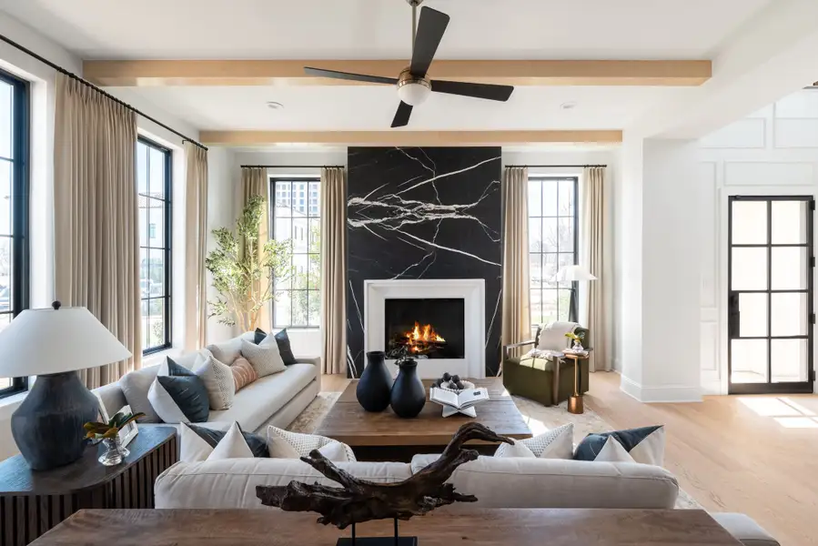 Furnished interior in a model home at The Villas at Lakeside in Flower Mound (Image 3).