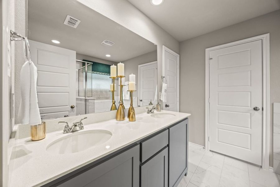 Furnished interior in a model home at Myrtle Creek in Waxahachie (Image 13).