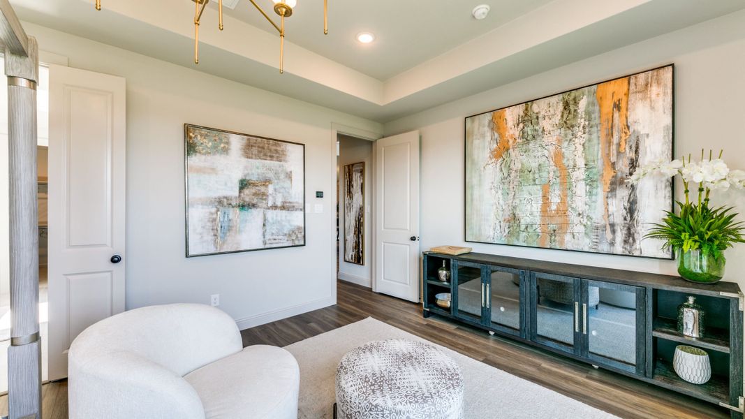 Furnished interior in a model home at Estates at Stacy Crossing in McKinney (Image 31).