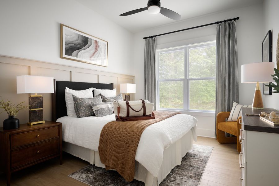 Furnished interior in a model home at Flatiron Forest in Pittsboro (Image 13). Furnished interior in a model home at Flatiron Forest in Pittsboro (Image 13).