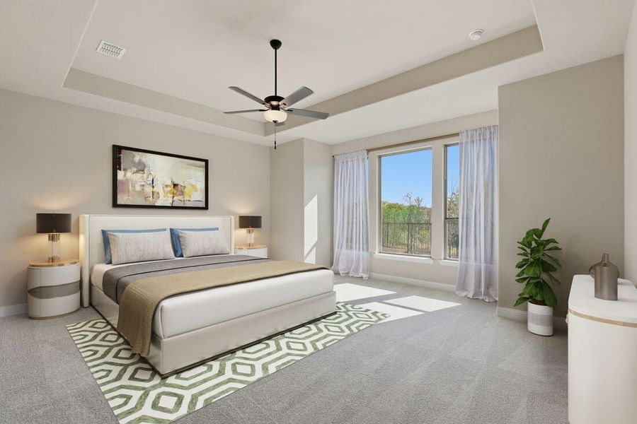 Furnished interior in a model home at The Ridge at Northlake 70s in Northlake (Image 11).