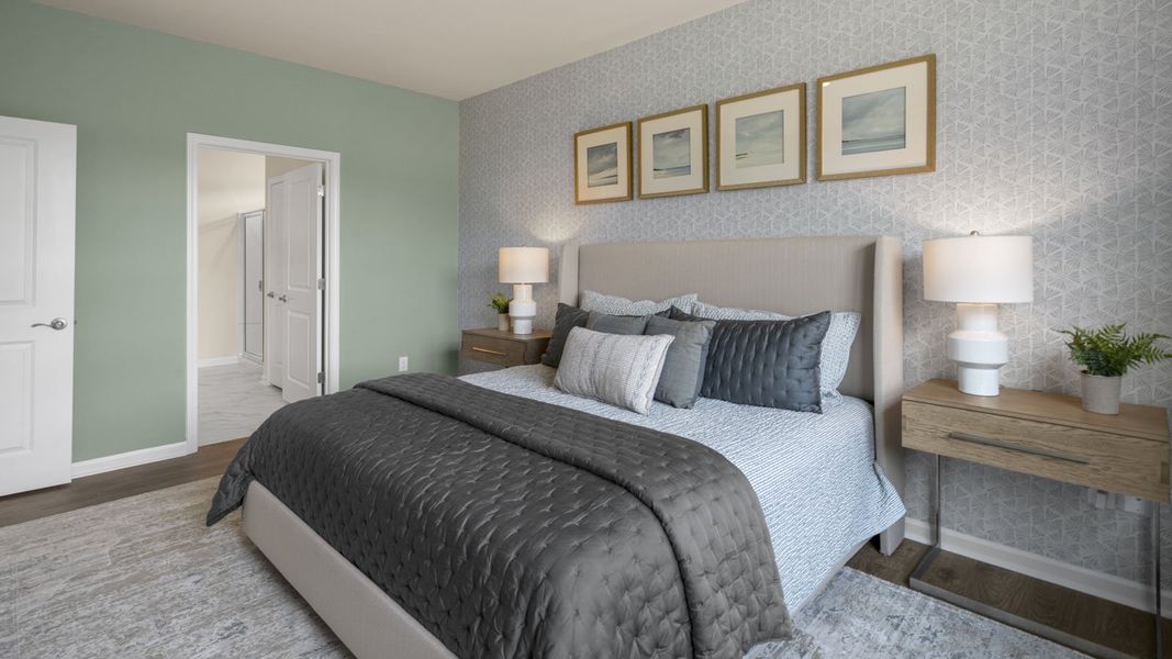Furnished interior in a model home at The Villas at Collinswood in Aberdeen (Image 34).