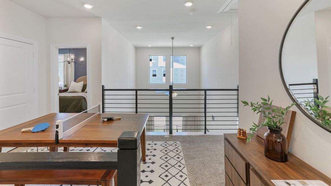 Furnished interior in a model home at Mustang Square in Plano (Image 11).