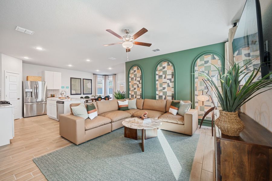 Furnished interior in a model home at Azalea in Pattison (Image 6).