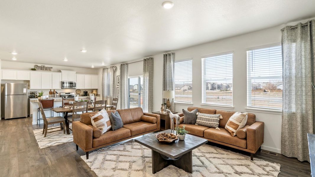 Furnished interior in a model home at Mountain View Ranch in Wellington (Image 3).