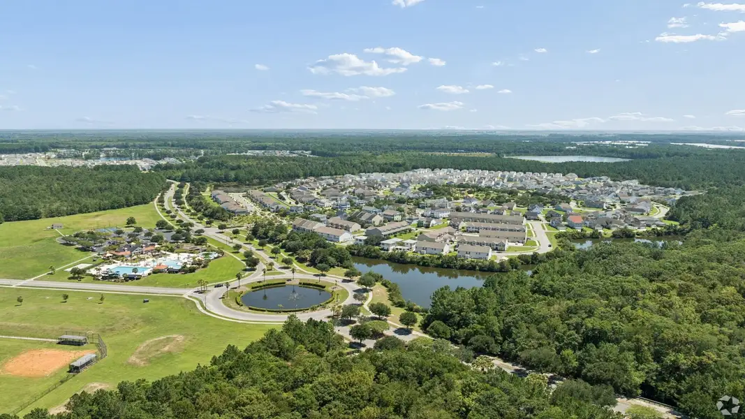 Aerial view of the Rice Hope community in Port Wentworth, GA, showing layout and nearby surroundings (Image 9).