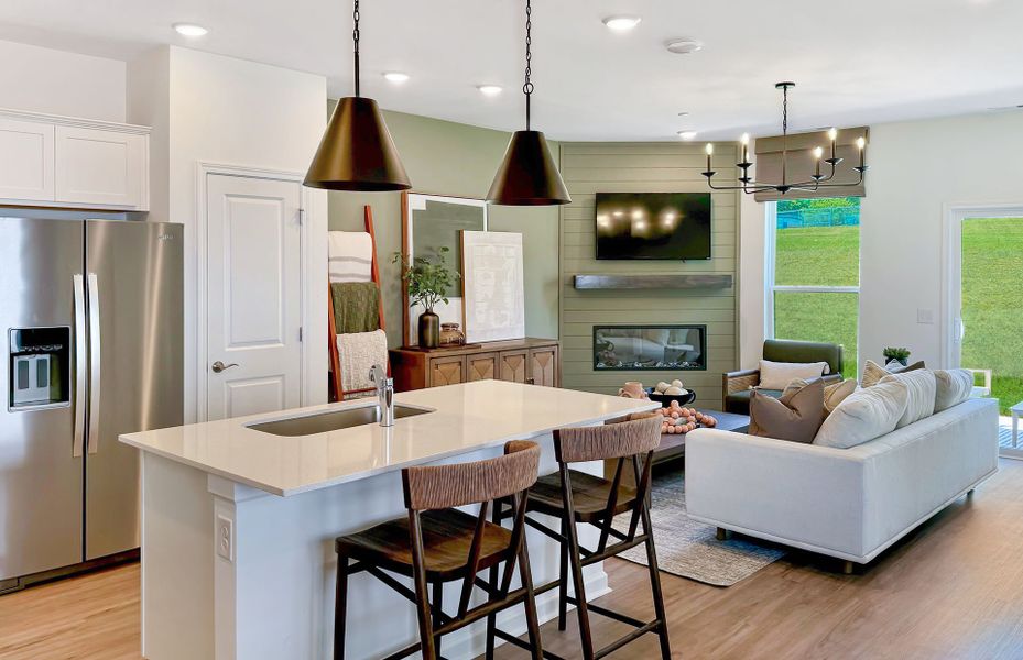 Cozy Gathering Room with Fireplace at Adam's Preserve in Williamson County.