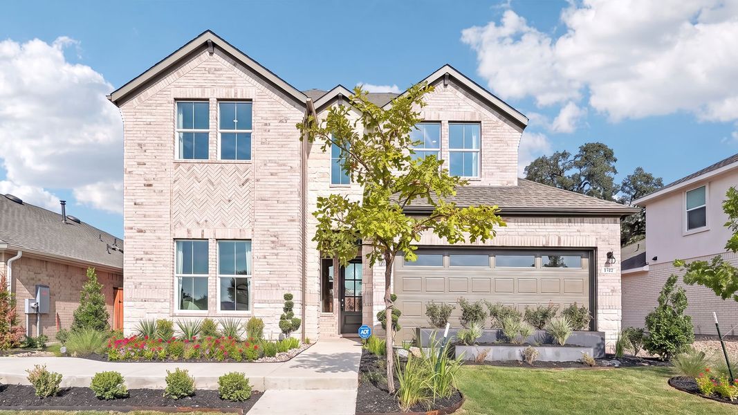 Front exterior of a home in the The Enclave at Bar W Ranch community, located in Leander, TX (Image 5). Front exterior of a home in the The Enclave at Bar W Ranch community, located in Leander, TX (Image 5).