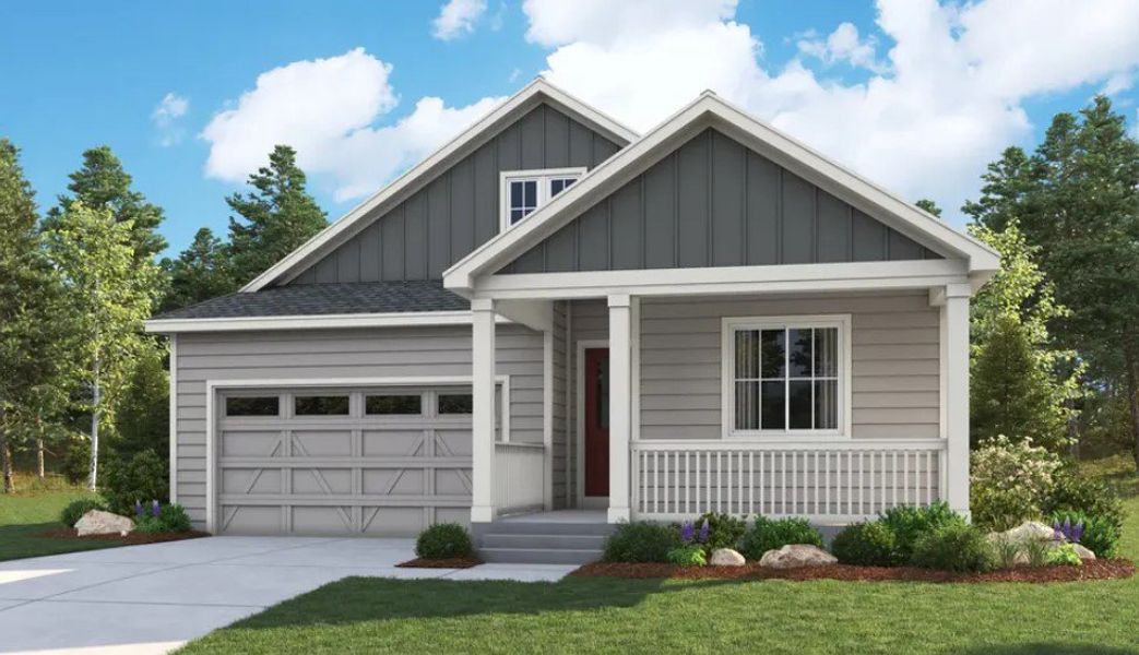 Front exterior of a home in the Barefoot Village community, located in Firestone, CO (Image 4).
