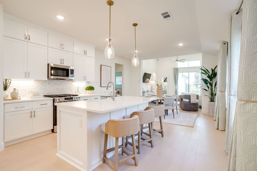 Furnished interior in a model home at MidTowne in Midlothian (Image 28).