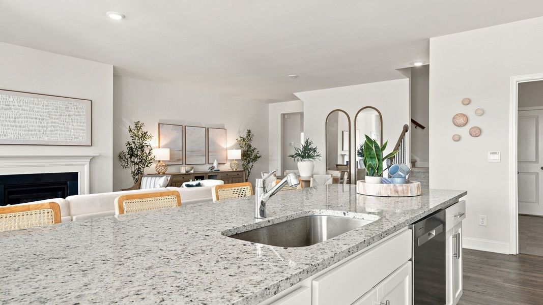 Furnished interior in a model home at West New Bern in New Bern (Image 18).