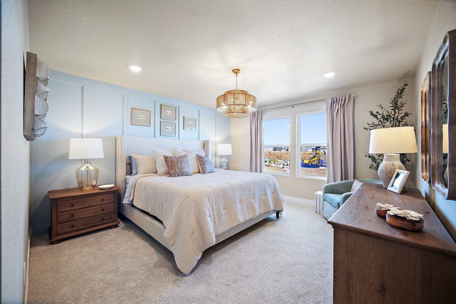 Furnished interior in a model home at Aspen Meadows-4 in Colorado Springs (Image 34).