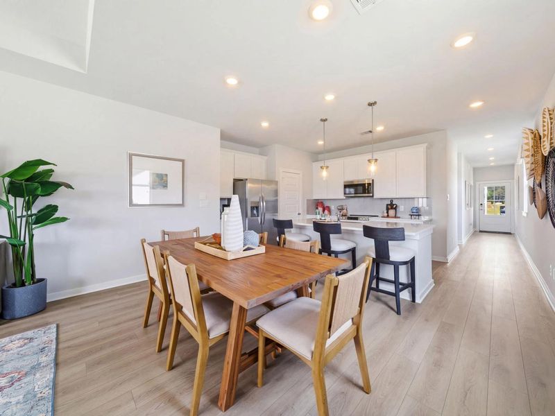 Furnished interior in a model home at Spring Branch Crossing in Conroe (Image 9).