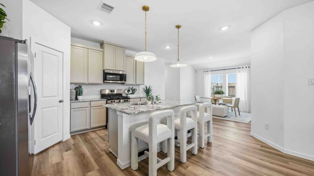 Furnished interior in a model home at Allison Park in Houston (Image 20).