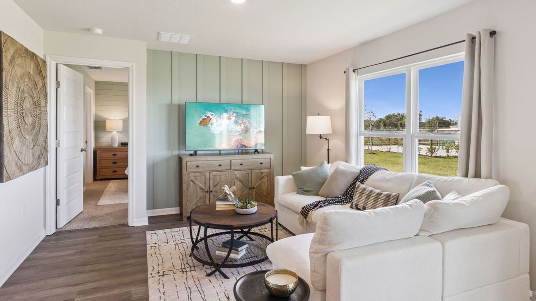 Furnished interior in a model home at Annabelle Estates in Lake Wales (Image 3).