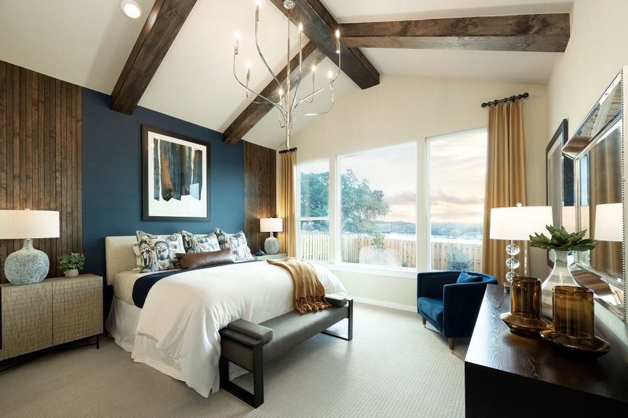 Furnished interior in a model home at Windsong in Boerne (Image 10).