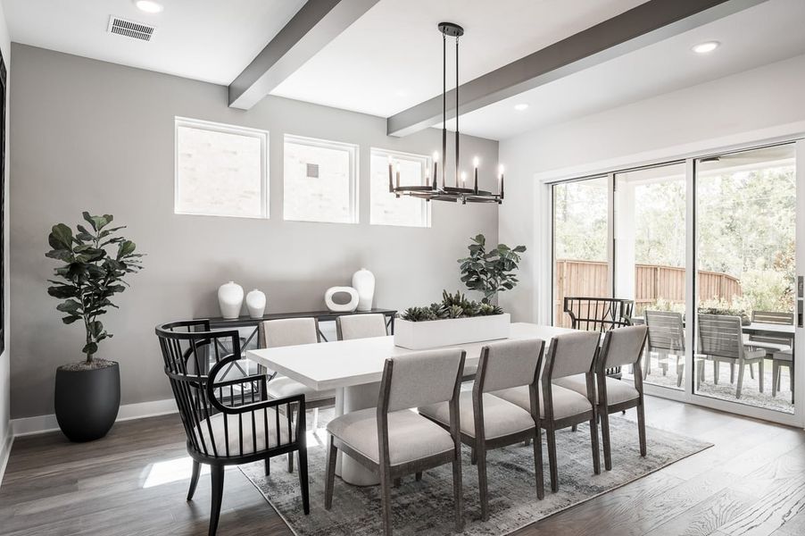 Furnished interior in a model home at Sienna 60’ in Missouri City (Image 22).