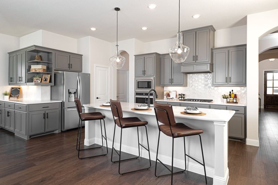 Furnished interior in a model home at Abe's Landing in Granbury (Image 5).