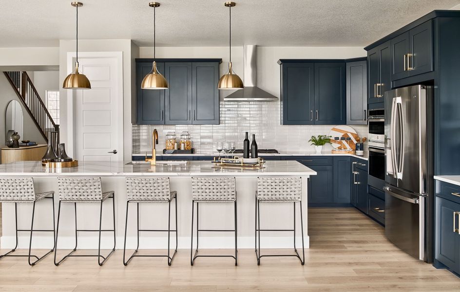 Furnished interior in a model home at Parterre Destination Collection in Thornton (Image 3).