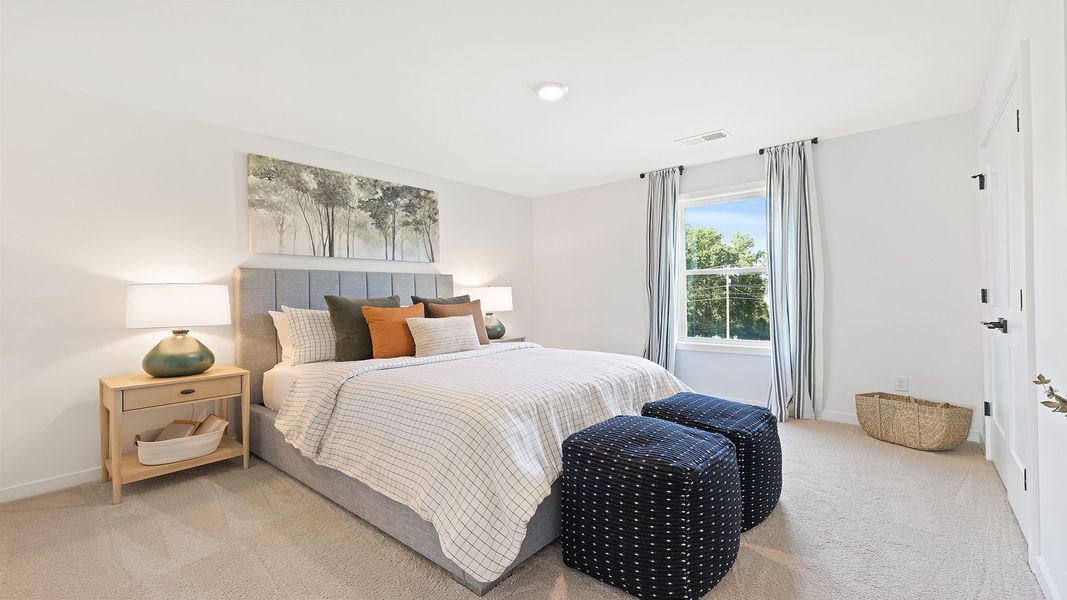Furnished interior in a model home at Seven Oaks in Greenwood (Image 20).