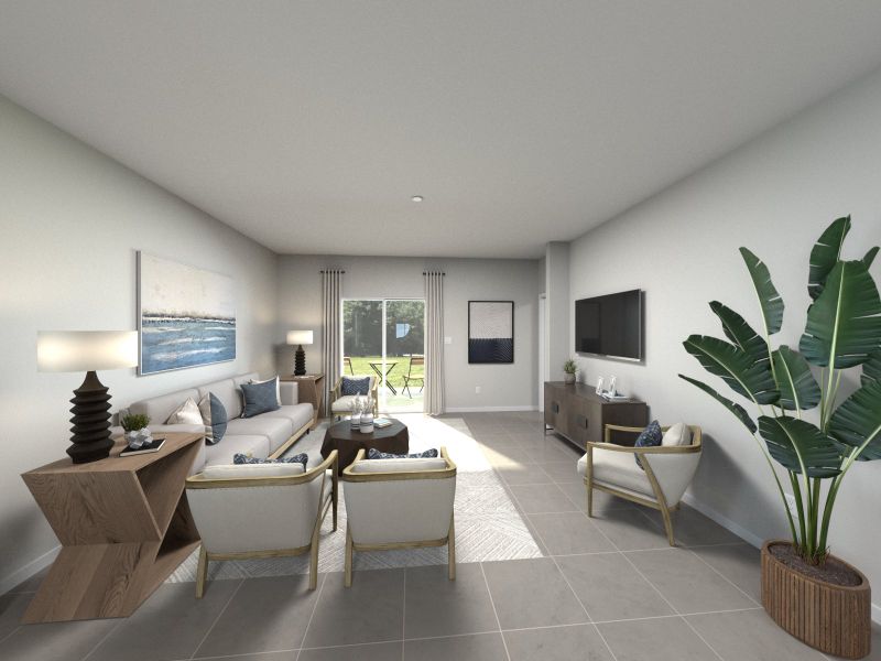 Furnished interior in a model home at Kings Creek - Premier Series in Jacksonville (Image 6).