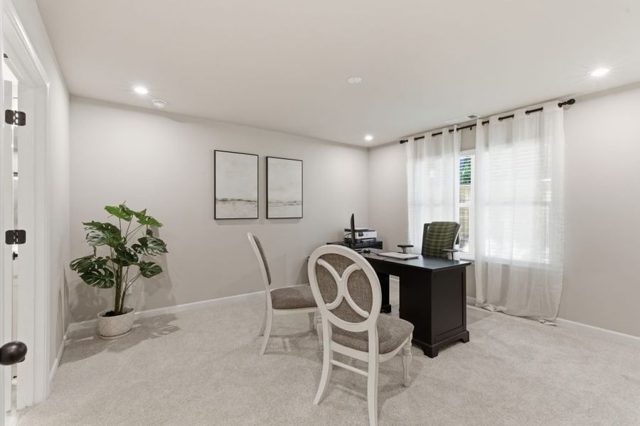 Furnished interior in a model home at Silver Leaf in Dawsonville (Image 13).