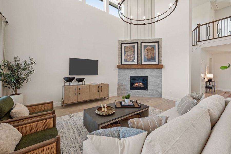 Furnished interior in a model home at Meadow Run in Melissa (Image 7). Furnished interior in a model home at Meadow Run in Melissa (Image 7).