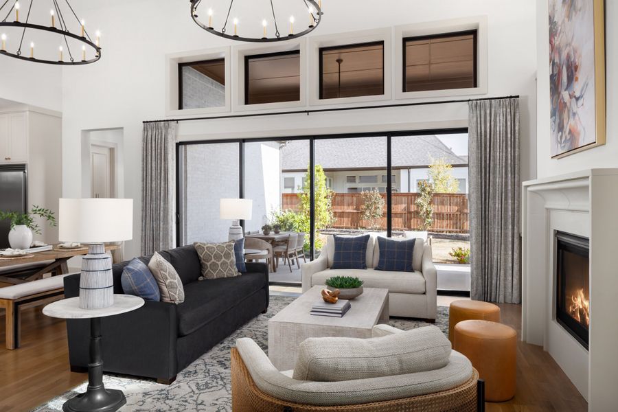 Furnished interior in a model home at Light Farms Graham/Reagan in Celina (Image 7). Furnished interior in a model home at Light Farms Graham/Reagan in Celina (Image 7).