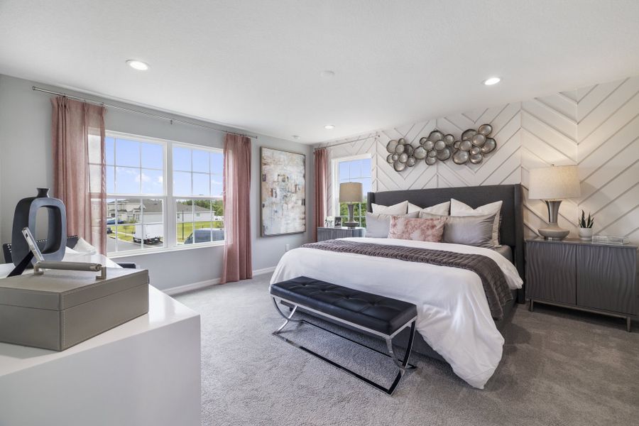 Furnished interior in a model home at Sky Lakes Towns in St. Cloud (Image 11).