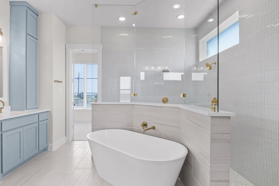 Furnished interior in a model home at Coppenger Place in Godley (Image 18).