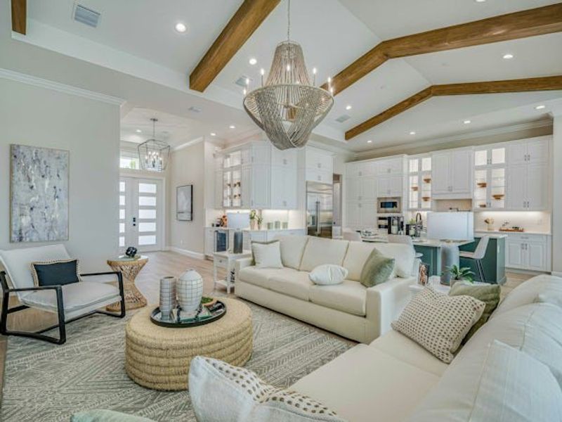 Furnished interior in a model home at BELTERRA in Port St. Lucie (Image 79).