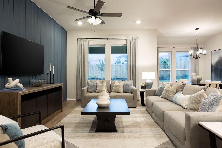 Furnished interior in a model home at Comanche Ridge in San Antonio (Image 7).