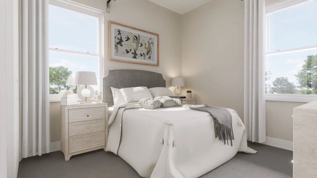 Furnished interior in a model home at Hamlin Meadows Townhomes in Winter Garden (Image 9). Furnished interior in a model home at Hamlin Meadows Townhomes in Winter Garden (Image 9).