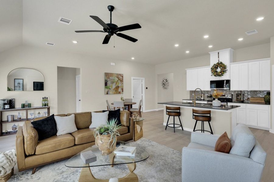 Furnished interior in a model home at South Meadow in Melissa (Image 27).