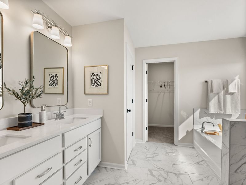 Furnished interior in a model home at Reedy Fork Middleton in Greensboro (Image 6).