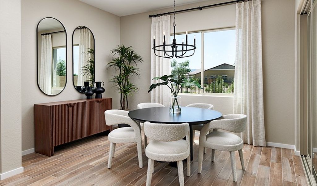 Furnished interior in a model home at Estates at Haciendas at White Peak in Surprise (Image 4).