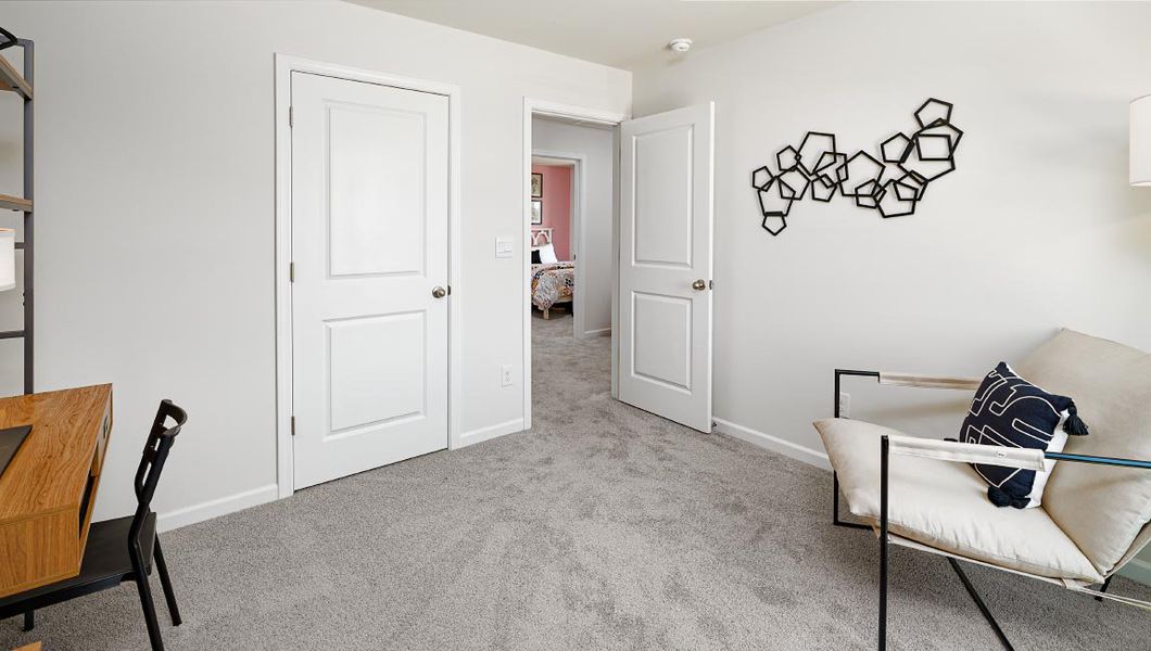 Furnished interior in a model home at Brandon Creek in Gastonia (Image 25).