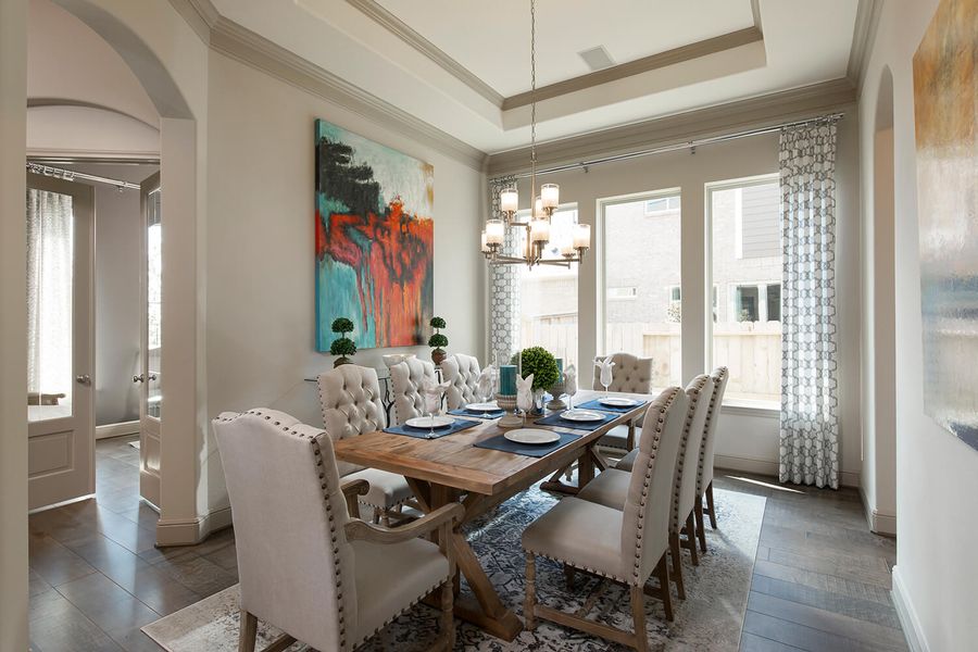 Furnished interior in a model home at Towne Lake 80' in Cypress (Image 15). Furnished interior in a model home at Towne Lake 80' in Cypress (Image 15).