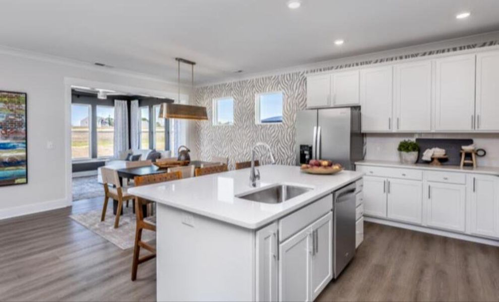 Furnished interior in a model home at Black Forest Pointe in Benson (Image 8).