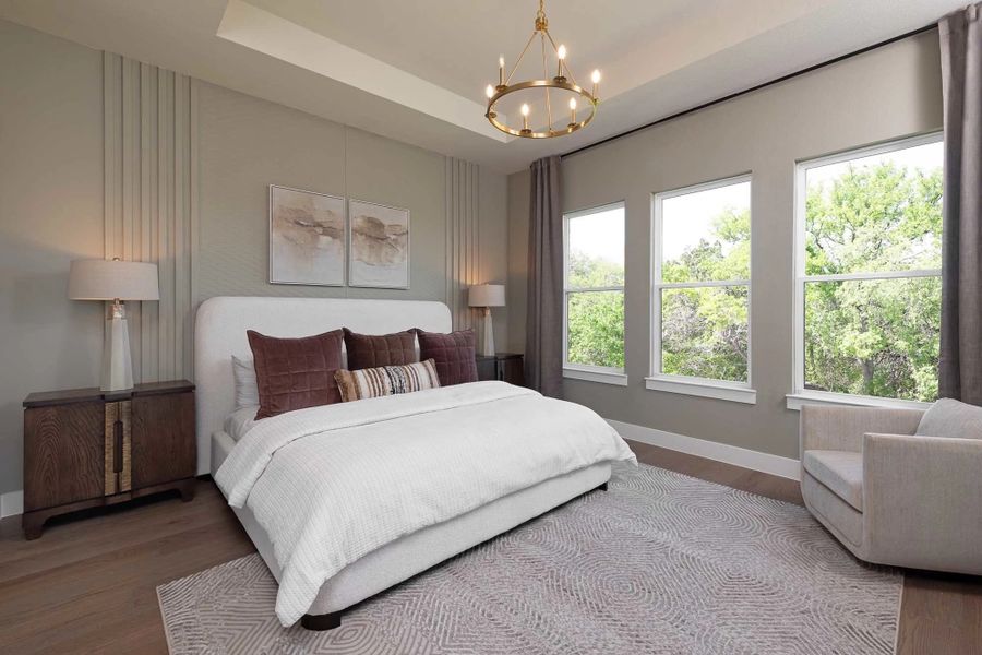 Furnished interior in a model home at Furst Ranch in Argyle (Image 3).