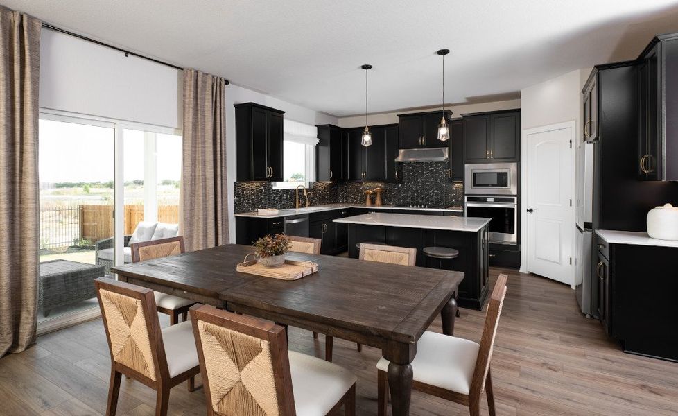 Furnished interior in a model home at Cannon Ranch 45s in Dripping Springs (Image 4).